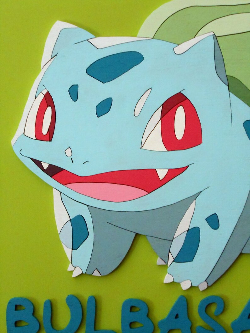 Bulbasaur Pokemon Wall Art 3D Wall Decor Scroll Saw Art Etsy