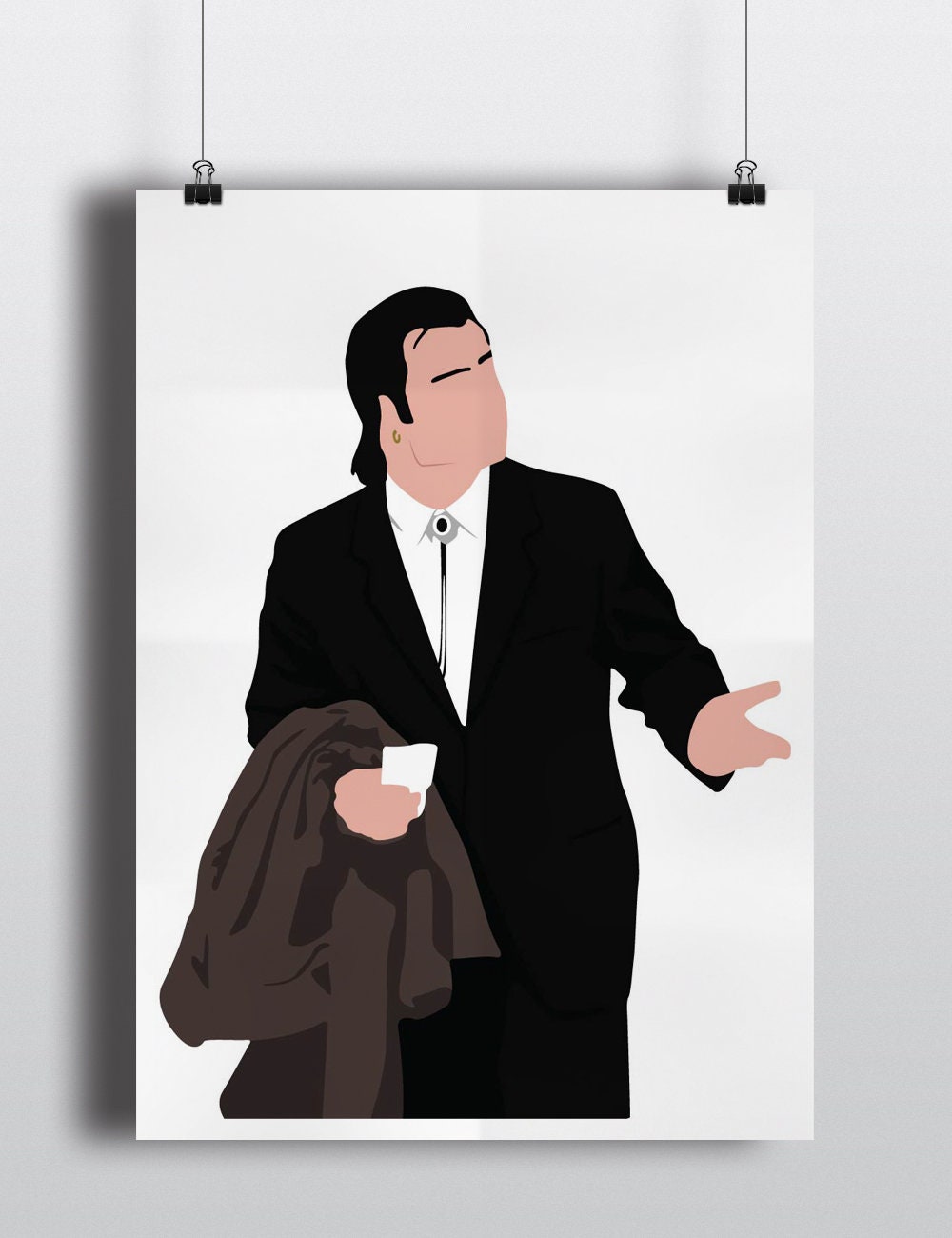 Pulp Fiction, Confused Vincent Vega Minimalist Print Poster, Pulp Fiction  Digital Art Poster, Framed Print, Matted Print, Mounted Print - Etsy Israel