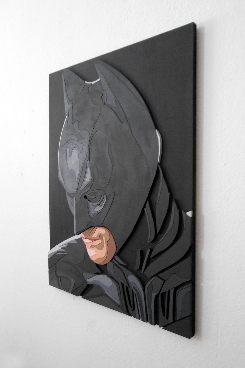 The Dark Knight Wall Art 3D Wall Decor Scroll Saw Art Wood Etsy UK