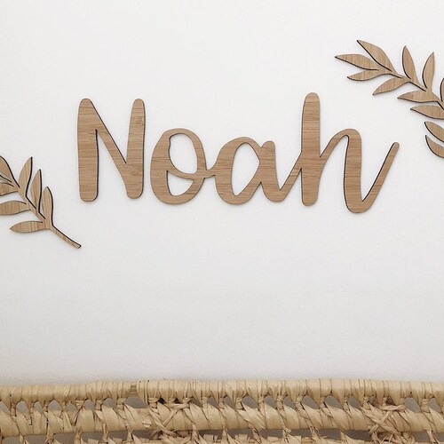 Personalised Wooden Name Sign MEDIUM | Lasercut Name Plaque | Nursery & Kids Decor