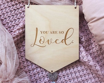 Loved Wooden Banner | Kids Decor