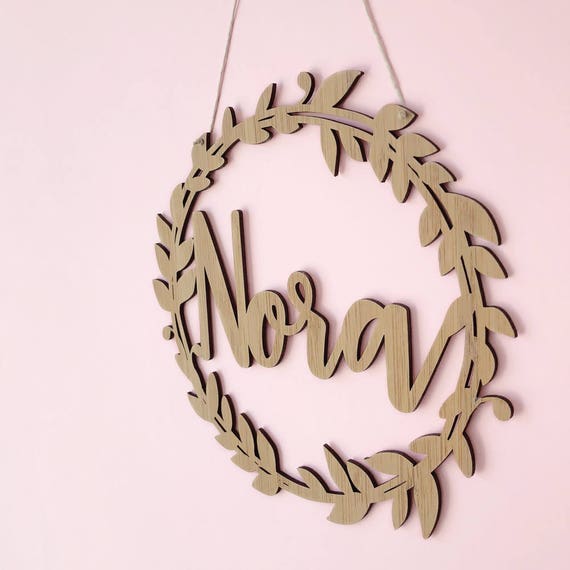 nursery wreath with name