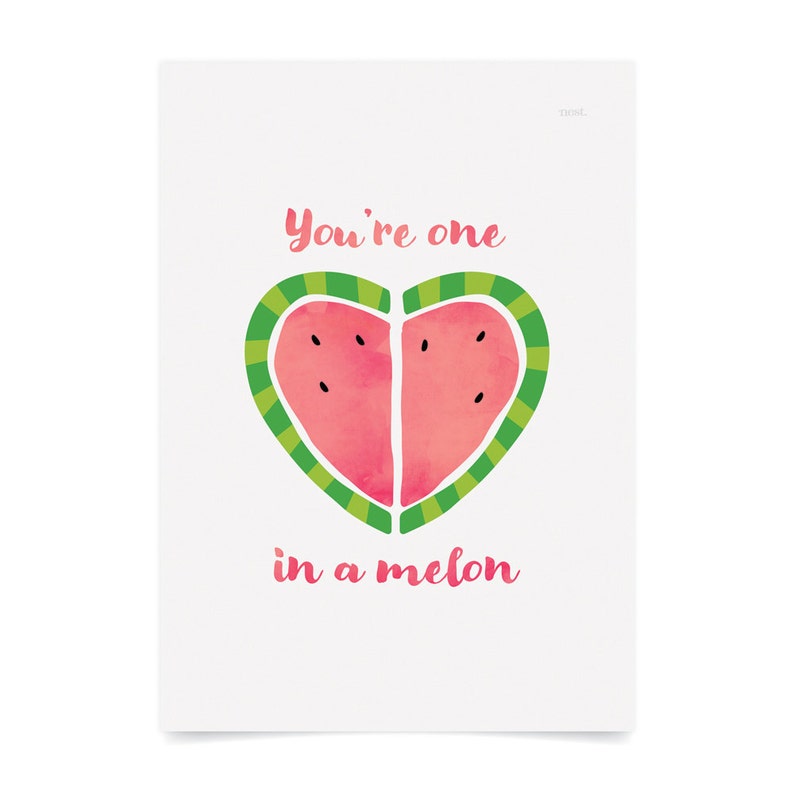 One in a Melon Art Print Kids Poster Etsy