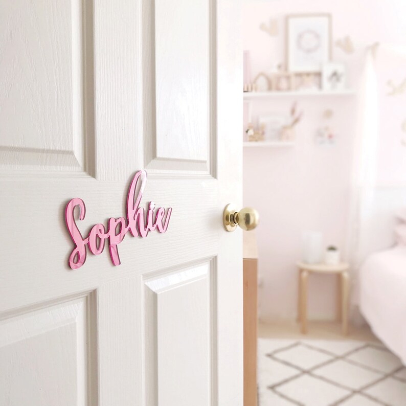 Personalised Mirror Name Sign MEDIUM Lasercut Name Plaque Etsy Australia