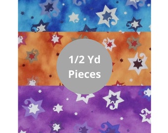 Jewish Fabric Pack 1/2 Yard Pieces of All 3 Colors Shown (1-1/2 Yards Total) / Jubilant Stars Fabric