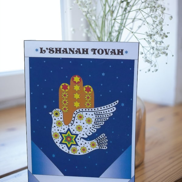 Jewish New Years Greeting Card - Dove L'Shana Tova / Rosh Hashanah