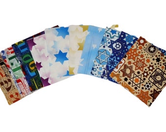 Jewish Fabric  5" Squares / Charm Pack - Stars