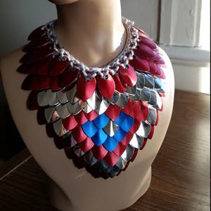READY TO SHIP! Captain America-Inspired Dragonscale Necklace