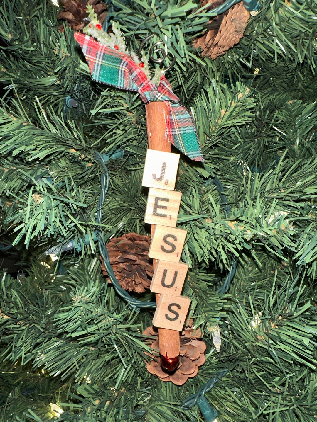 Adorable * ~ Cinnamon Stick Scrabble Ornaments* - Etsy