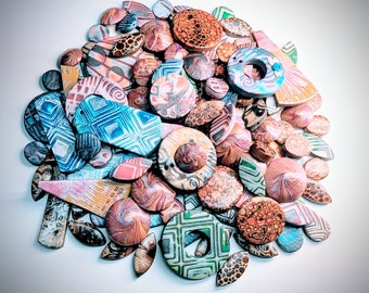 121 Piece Wholesale Lot of Handmade Polymer Clay Mixed Style and Colours