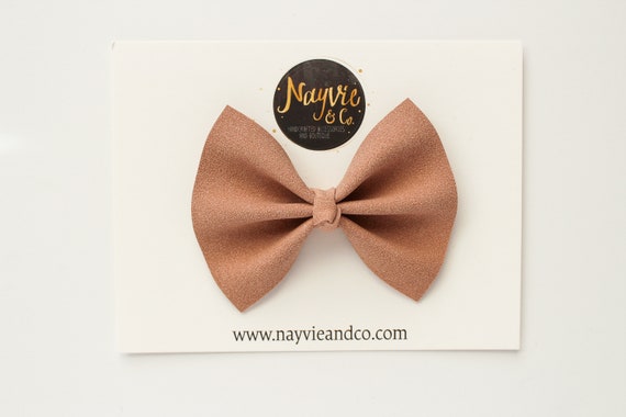 leather baby bows