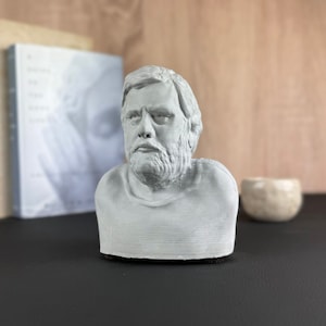 SLAVOJ ZIZEK Concrete Bust, Philosophy Gift, Slovenian Philosopher Sculpture