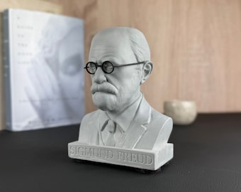 SIGMUND FREUD Premium Heavy Concrete bust |  Psychoanalysis Pioneer | Psychology Gift