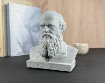 FYODOR DOSTOEVSKY | Premium Heavy Concrete Bust, Russian writer