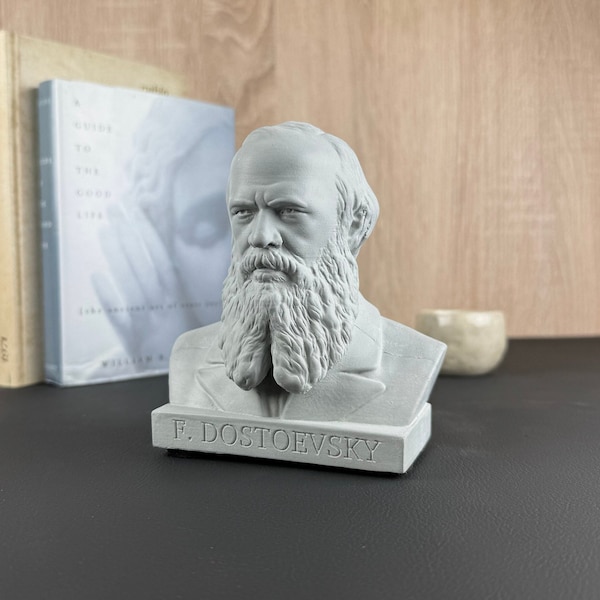 FJODOR DOSTOEVSKY | Hochwertige Beton Büste, russischer Schriftsteller