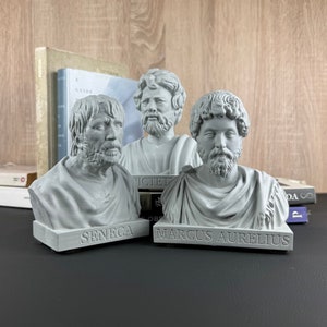 Mark + Seneca + Epiktet | EPISCHE STOIC DEAL | Hochwertige Betonbüsten