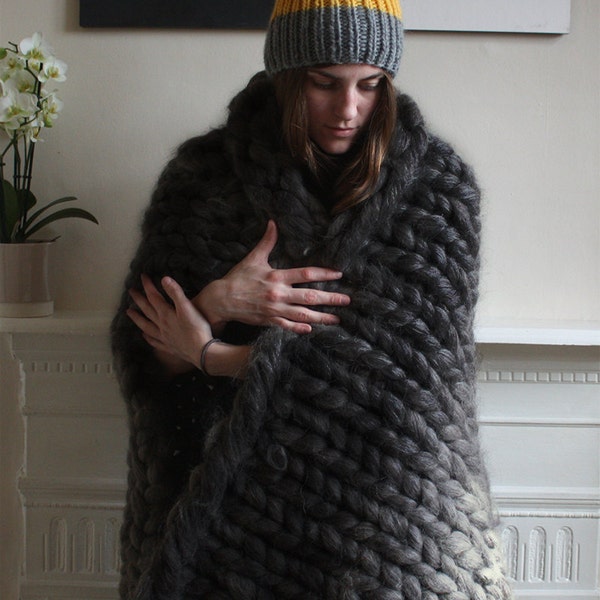 Chunky Knit Ombre Throw