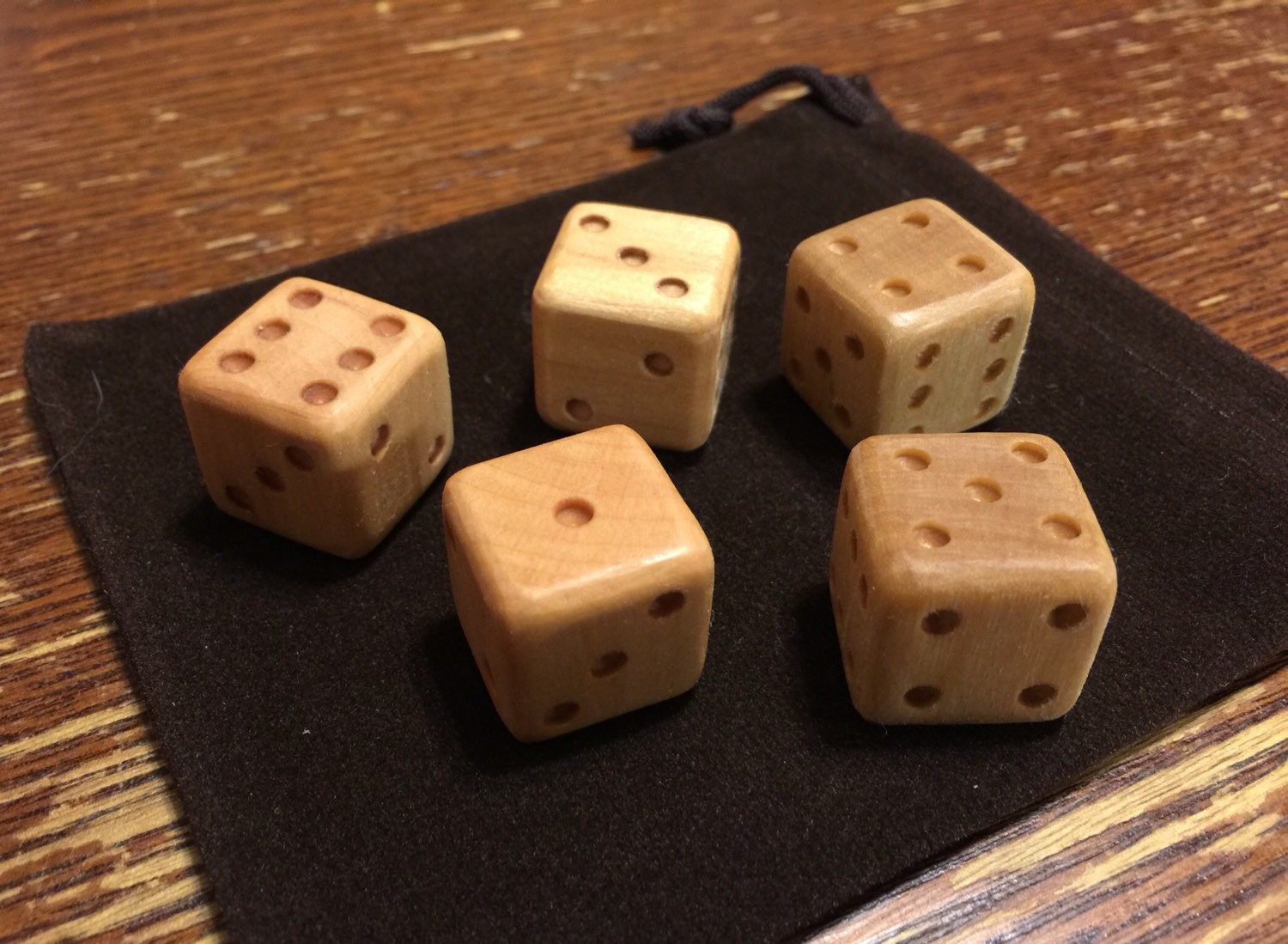 Handmade Wood Dice Set 3/4 Inch Natural Oil Finish Free Etsy