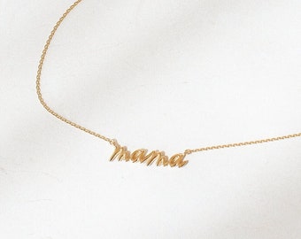 Mama Halskette von GracePersonalized – Minimalistische Mama Anhänger Halskette – Mama Geschenke *NOEMI MAMA HALSKETTE*