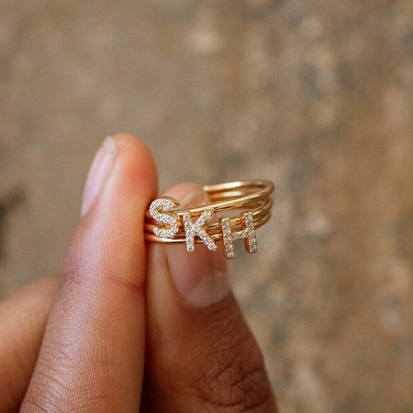 Initial Ring - Etsy