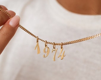 Nummer Charme ketting door GraceGepersonaliseerde - Script Letter Charme ketting - Eerste hanger ketting *IRENE KETTING*