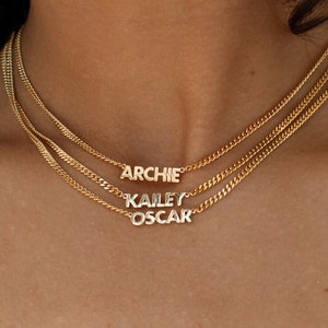 Custom Name Curb Chain Necklace by GracePersonalized Dainty Personalized Minimal Name Necklace NELLY NECKLACE image 1