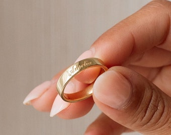 Engraved Name Band Ring by Gracepersonalized - Custom
