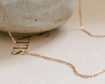 Mini Link Chain Necklace - Minimalist Gold Layering Necklaces - 18k Gold Vermeil - Sterling Silver 925 Chains *CACIA NECKLACE*