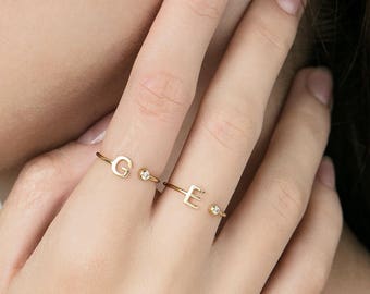 etsy initial ring