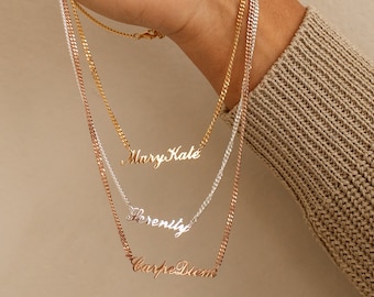 Heirloom Script Name Necklace - Custom Nameplate Jewelry - Keepsake Gift for Her | Grace Personalized