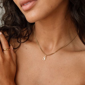 Collier initial personnalisé par GracePersonalized - collier avec breloques initiales bloc - collier chaîne audacieux - cadeau pour elle * B0031-E03 *