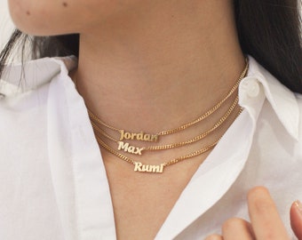 Custom Name Necklace with Bold Curb Chain by GracePersonalized - Personalized Name Necklace - Gift for Her *NIKKI NECKLACE*