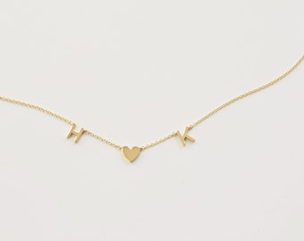Benutzerdefinierte Initialen Halskette von GracePersonalized - Initialen Halskette - personalisierte Schmuck - Mom Geschenk * B0038-E07 *