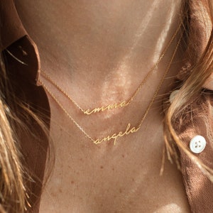Colar com nome escrito à mão personalizado da GracePersonalized - Joias com nome personalizado - Colar minimalista com nome escrito à mão *B0033-E10*