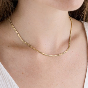 Curb Chain Necklace by GracePersonalized - Layering Chains - Minimalist Chain Necklace | Ready-To-Ship *F0012-E01*