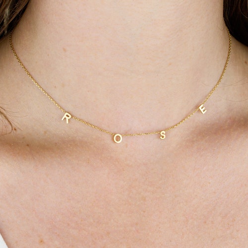 Dainty Custom Letter Necklace Letter 