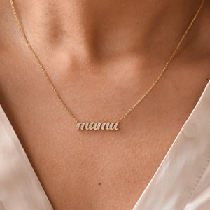 Pavé Mama Script Necklace by GracePersonalized Mama Necklace Mother's Day Gifts Gift for Wife Ready-To-Ship NATALY NECKLACE image 2