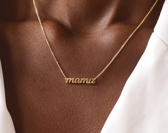 Mama Script Halskette by GracePersonalized - Mama Halskette - Mutter Halskette - Neue Mutter Geschenk | Bereit zum Versand *NALANI MAMA HALSKETTE*