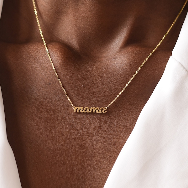 Mama Script Necklace by GracePersonalized - Mama Necklace - Mother Necklace - New Mom Gift | Ready-To-Ship *NALANI MAMA NECKLACE*