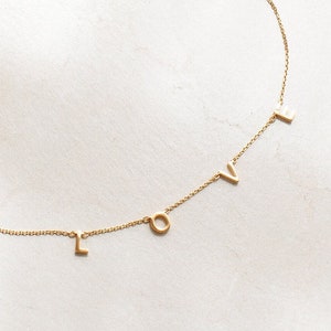 Collar con Carta de Amor de GracePersonalized - Delicado collar dorado - Regalo para el Día de la Madre / Listo para enviar *B0038-E09*