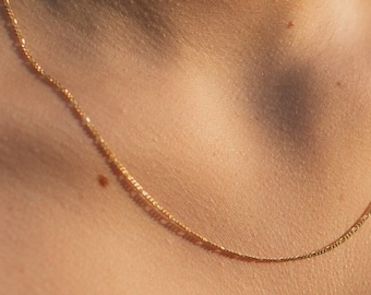 Figaro Chain Necklace - Minimalist Gold Layering Necklaces - 18k Gold Vermeil *CAMILA NECKLACE*