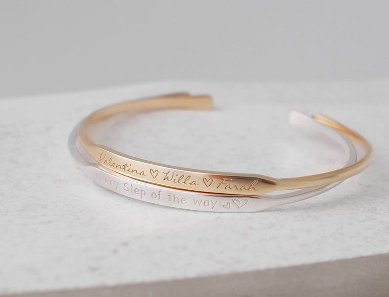 Personalized Cuff Bracelet Custom Name Bracelet Etsy
