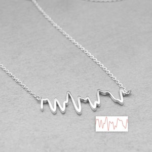 Actual Heartbeat Necklace by GracePersonalized - Baby EKG Heartbeat Necklace - Heartbeat Jewelry - Meaningful Mom Gifts *B0034-E02*