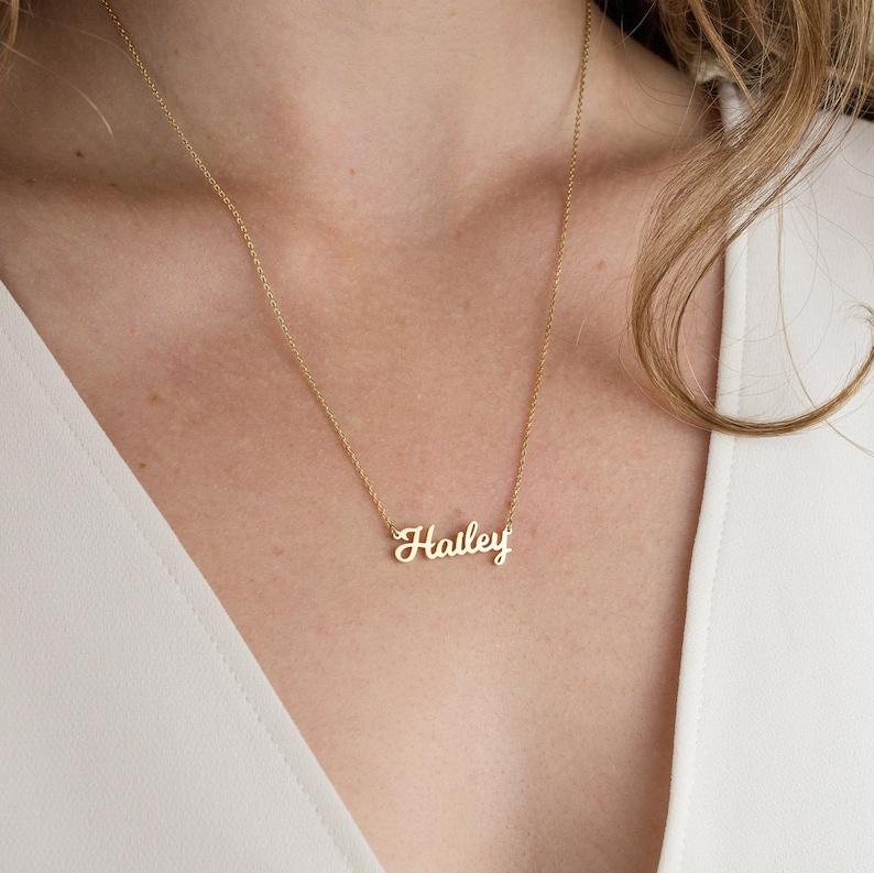 Custom Name Necklace by GracePersonalized Custom Script Name Necklace Personalized Name Necklace Gift for Moms NORA NECKLACE image 1