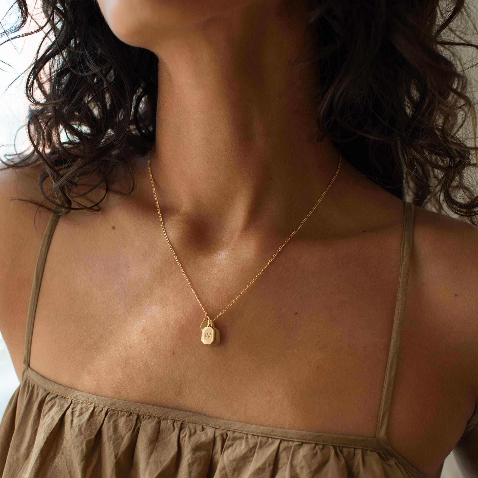 【Grace Personalized】EMMAネックレス Custom Engraved Initials Pendant Necklace by