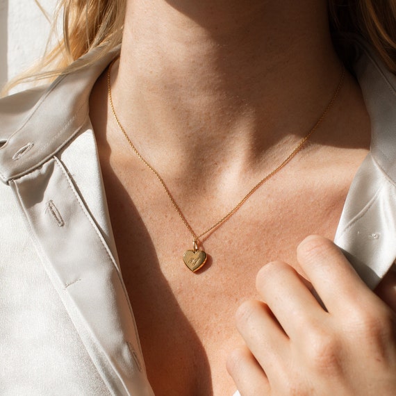 【Grace Personalized】EVA MONOGRAMネックレス Monogram Heart Pendant Necklace by Gracepersonalized