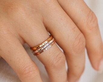 Engraved Coordinate Ring by Grace Personalized - Custom