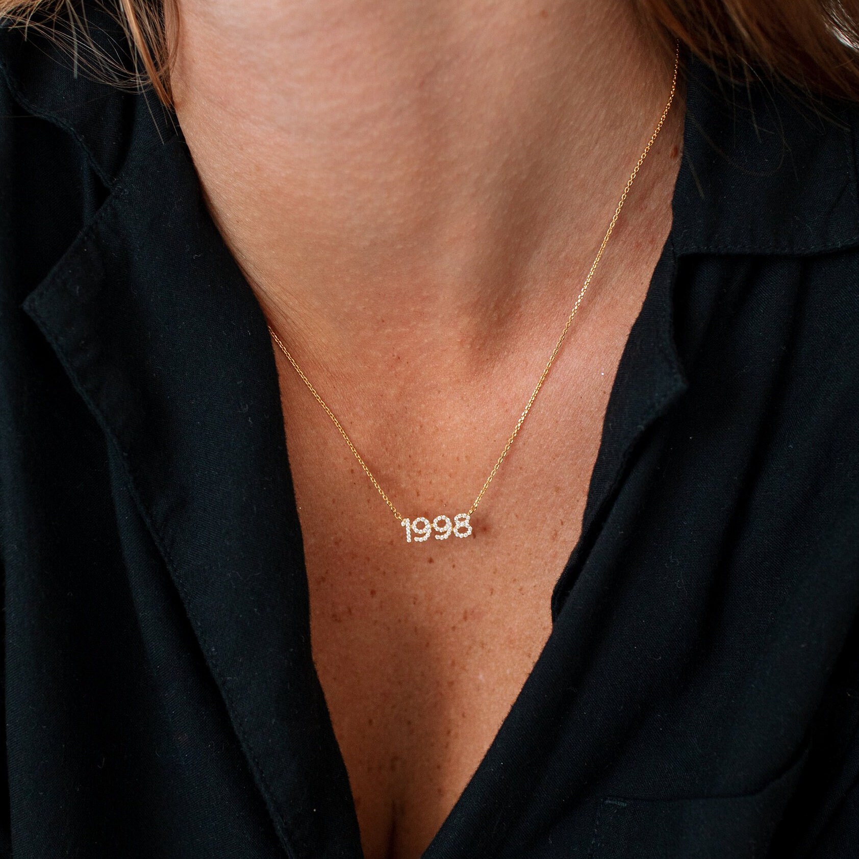Pavé Name Necklace by Gracepersonalized - Custom Diamond