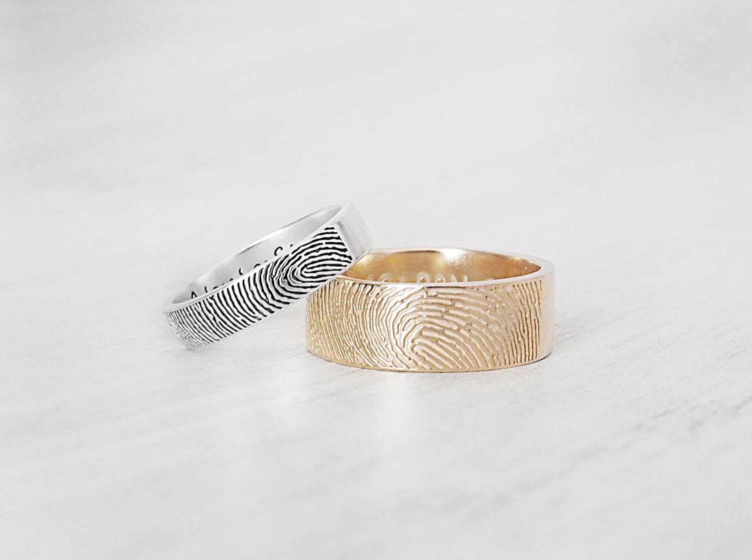 Ring with fingerprint sale inside