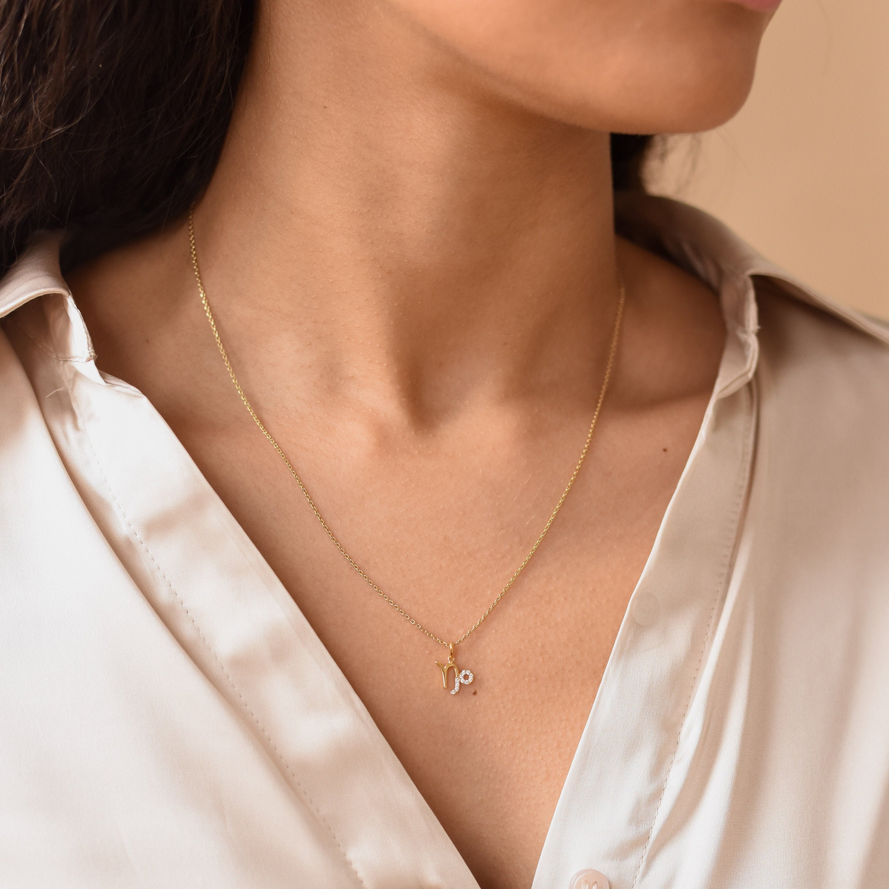 Dainty zodiac necklace deals